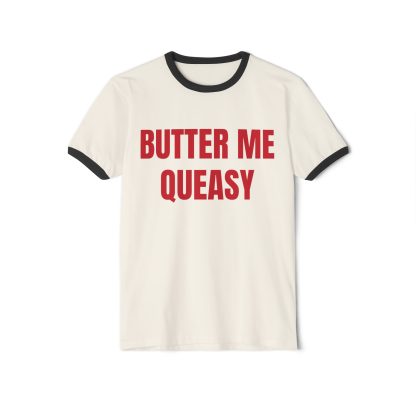 BUTTER MY QUEASY. Penny Tee.Unisex Cotton Ringer T-Shirt - Image 9