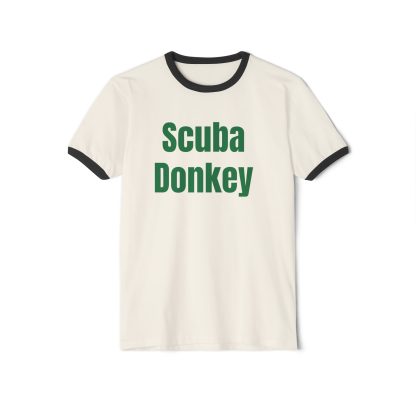 Scuba Donkey. Penny Tee.Unisex Cotton Ringer T-Shirt - Image 3