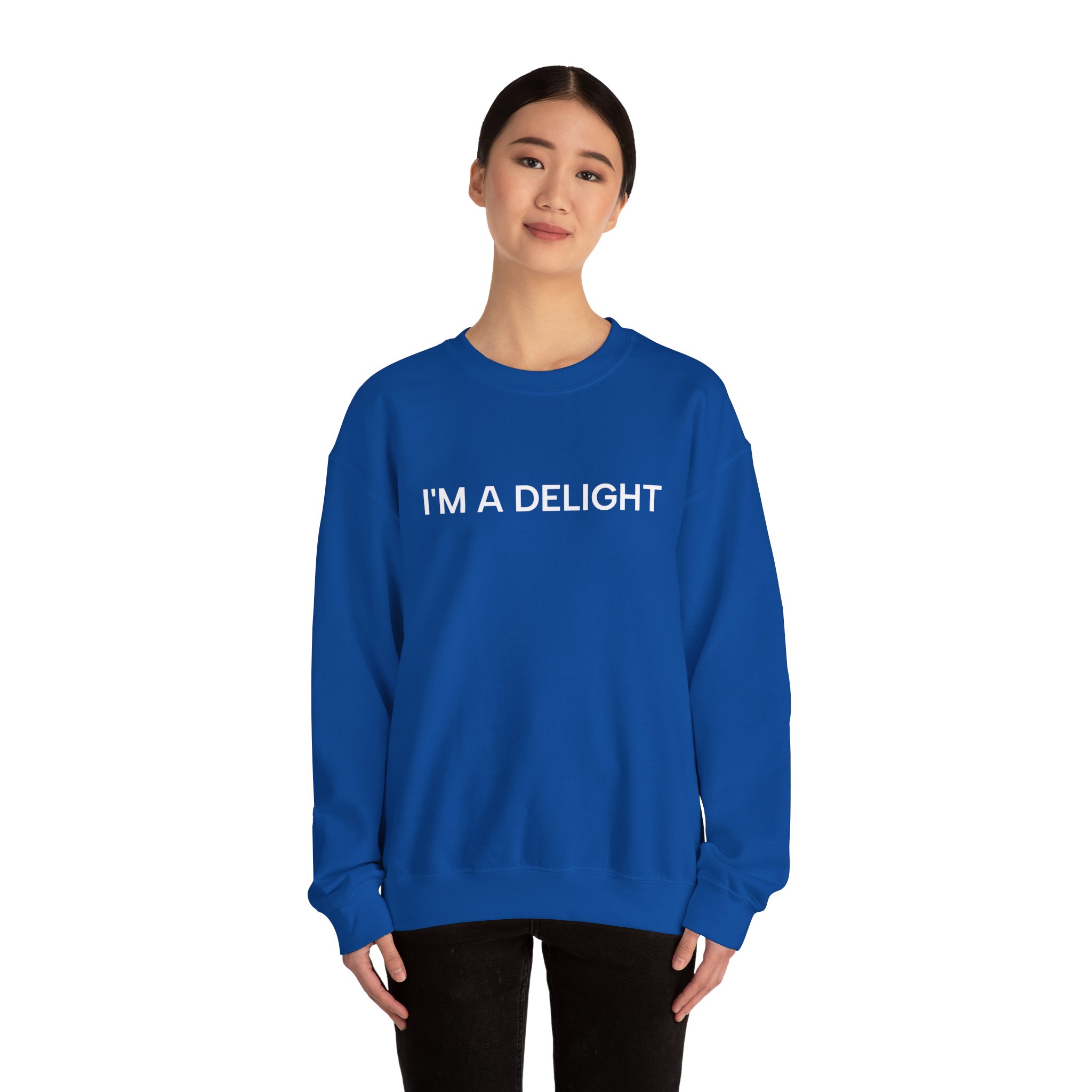 I'm a Delight Sweatshirt, Funny Cozy Graphic Pullover - Image 40