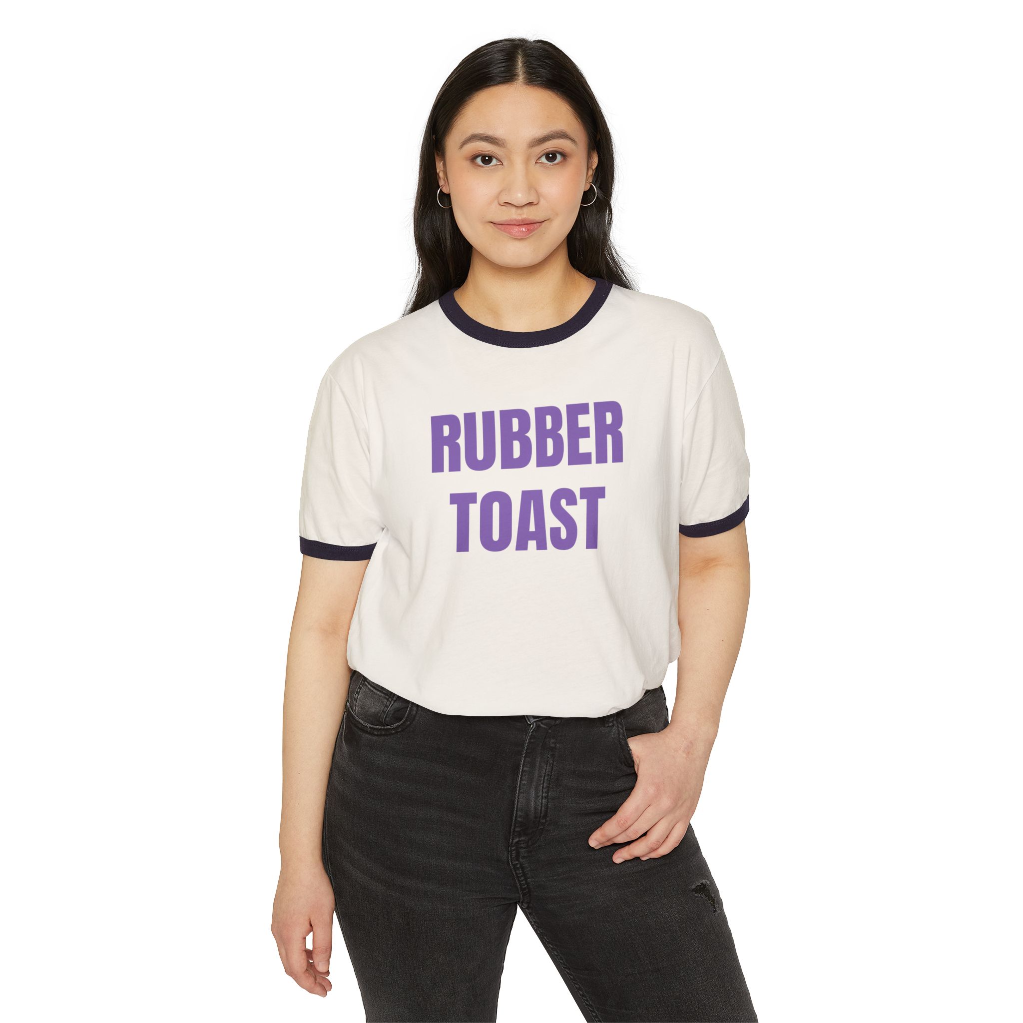 Rubber Toast. Penny Tee.Unisex Cotton Ringer T-Shirt - Image 3