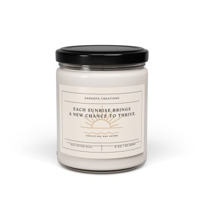 Each sunrise brings a new chance to thrive. Scented Soy Candle, 9oz - Image 5
