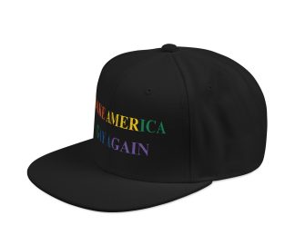 Embroidered Snapback Hat, Make America Gay Again Political Parody Cap, LGBT Pride Gift, LGBTQ+ Activist Headwear, Funny MAGA Spoof Beanie,