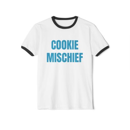Cookie Mischief. Penny Tee.Unisex Cotton Ringer T-Shirt - Image 4