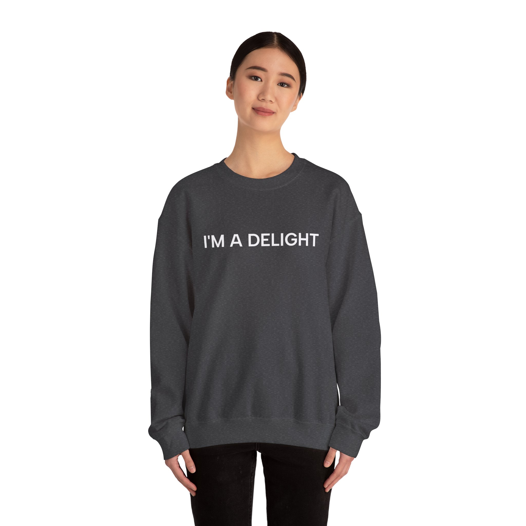 I'm a Delight Sweatshirt, Funny Cozy Graphic Pullover - Image 16