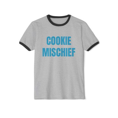 Cookie Mischief. Penny Tee.Unisex Cotton Ringer T-Shirt - Image 2