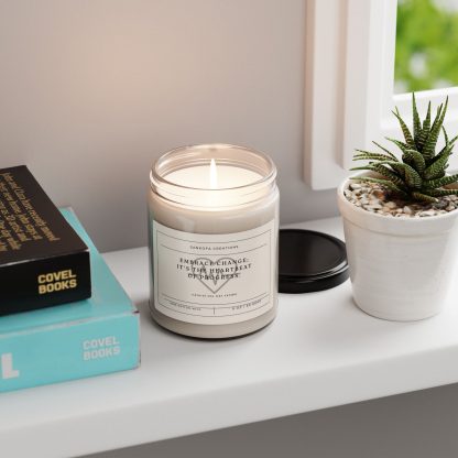 Embrace change; it's the heartbeat of progress. Scented Soy Candle, 9oz - Image 16