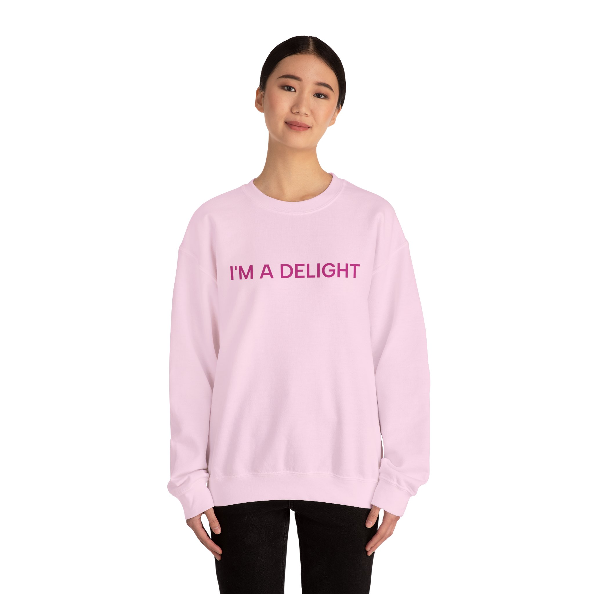 I'm a Delight Sweatshirt, Funny Cozy Graphic Pullover - Image 48