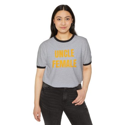 UNCLE FEMALE. Penny Tee.Unisex Cotton Ringer T-Shirt - Image 7