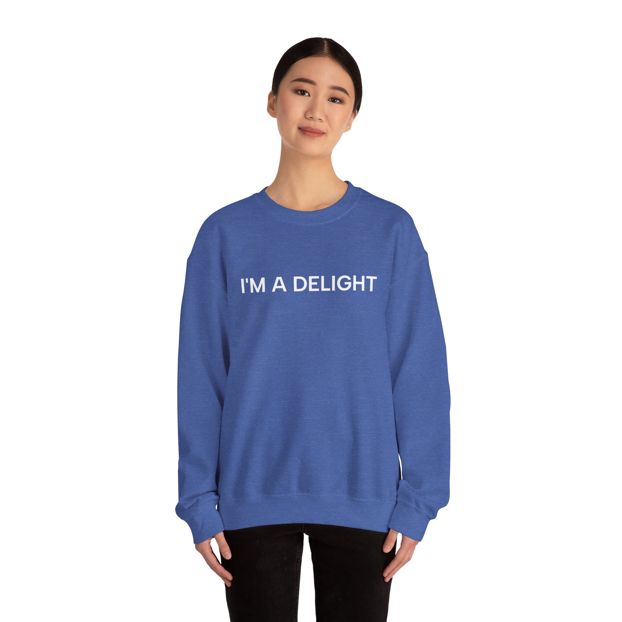 I'm a Delight Sweatshirt, Funny Cozy Graphic Pullover - Image 28