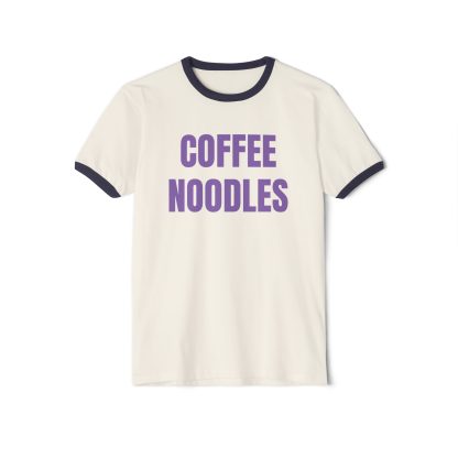 Coffee Noodles. Penny Tee.Unisex Cotton Ringer T-Shirt