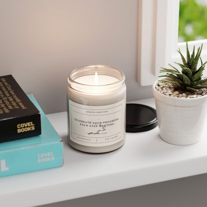 Celebrate your progress; each step matters. Scented Soy Candle, 9oz - Image 4