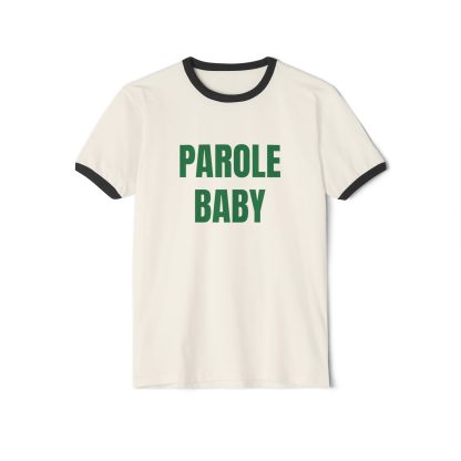 Parole Baby. Penny Tee.Unisex Cotton Ringer T-Shirt - Image 3