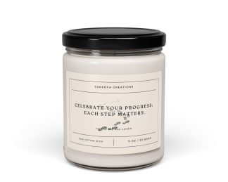 Celebrate your progress; each step matters. Scented Soy Candle, 9oz