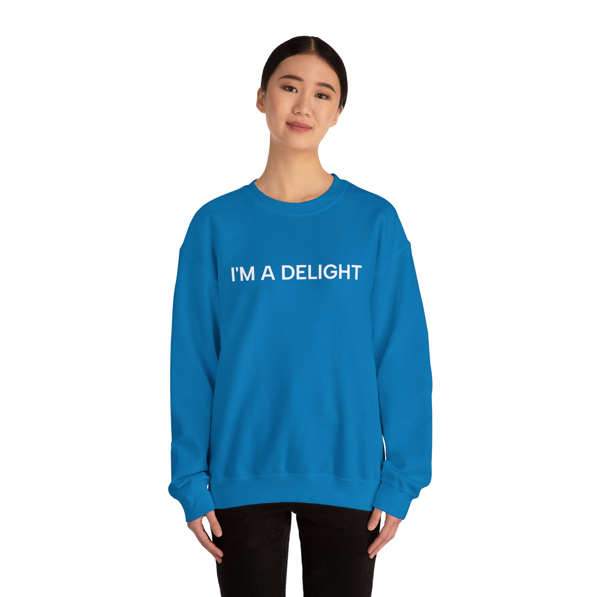 I'm a Delight Sweatshirt, Funny Cozy Graphic Pullover - Image 36