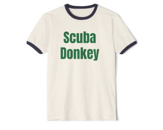 Scuba Donkey. Penny Tee.Unisex Cotton Ringer T-Shirt