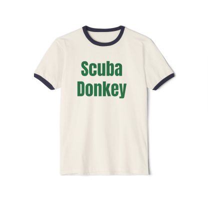 Scuba Donkey. Penny Tee.Unisex Cotton Ringer T-Shirt