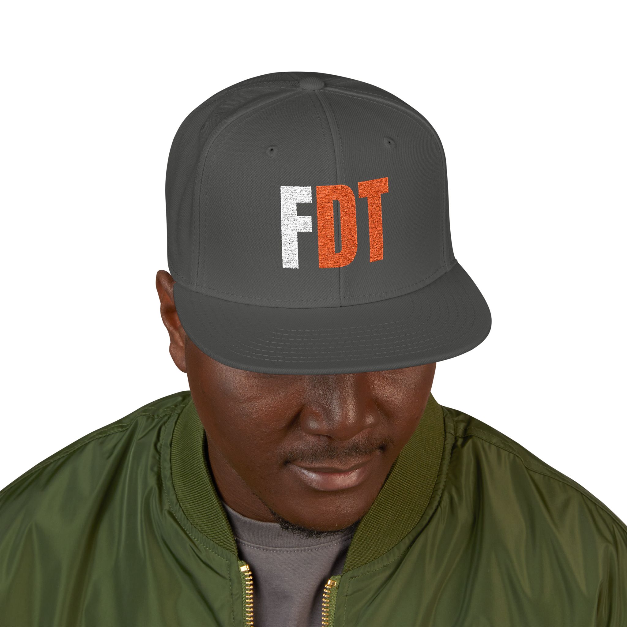 Embroidered Snapback Cap - Political Parody FDT - Forget Donald Trump Hat, Resistance Baseball Cap, Activist Headwear, Protest Snapback, - Image 3