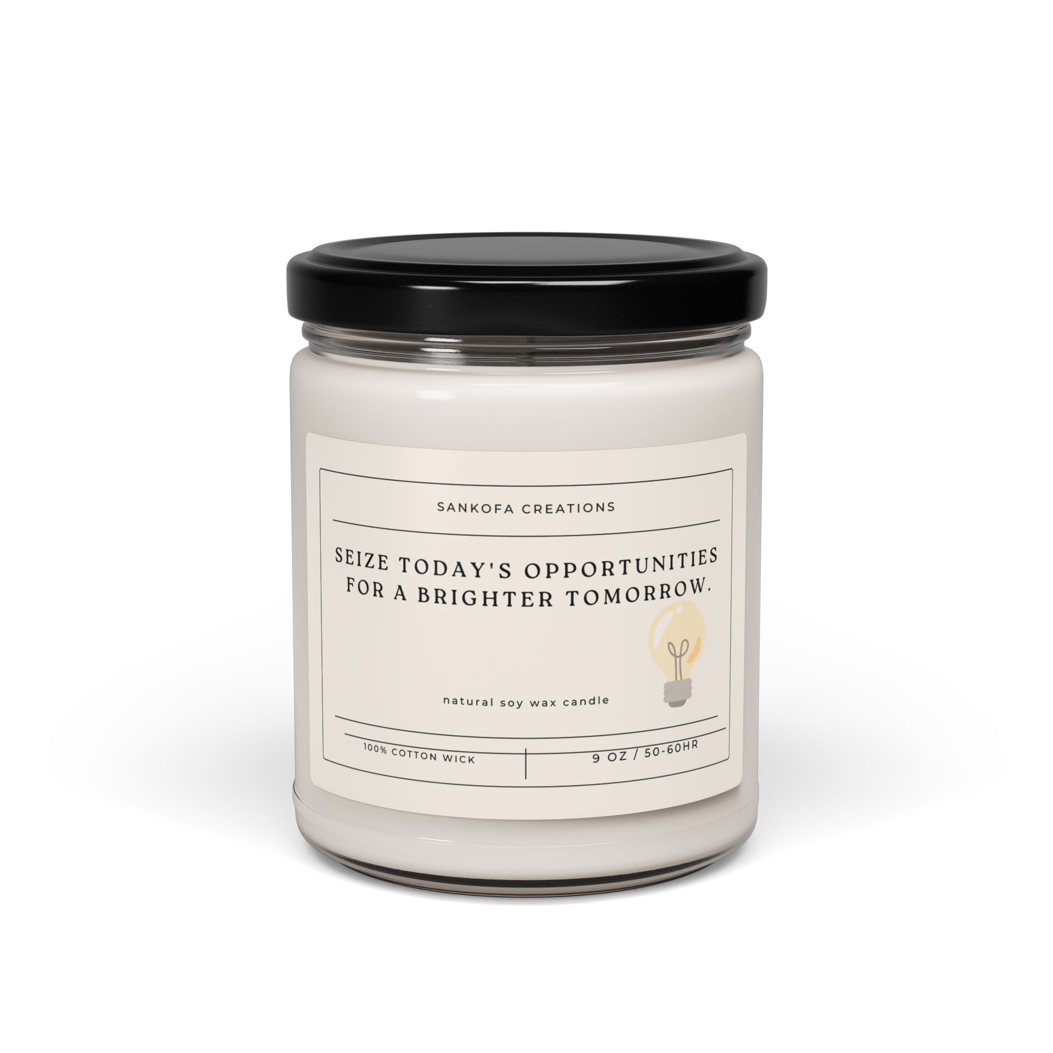 Seize today's opportunities for a brighter tomorrow. Scented Soy Candle, 9oz - Image 9