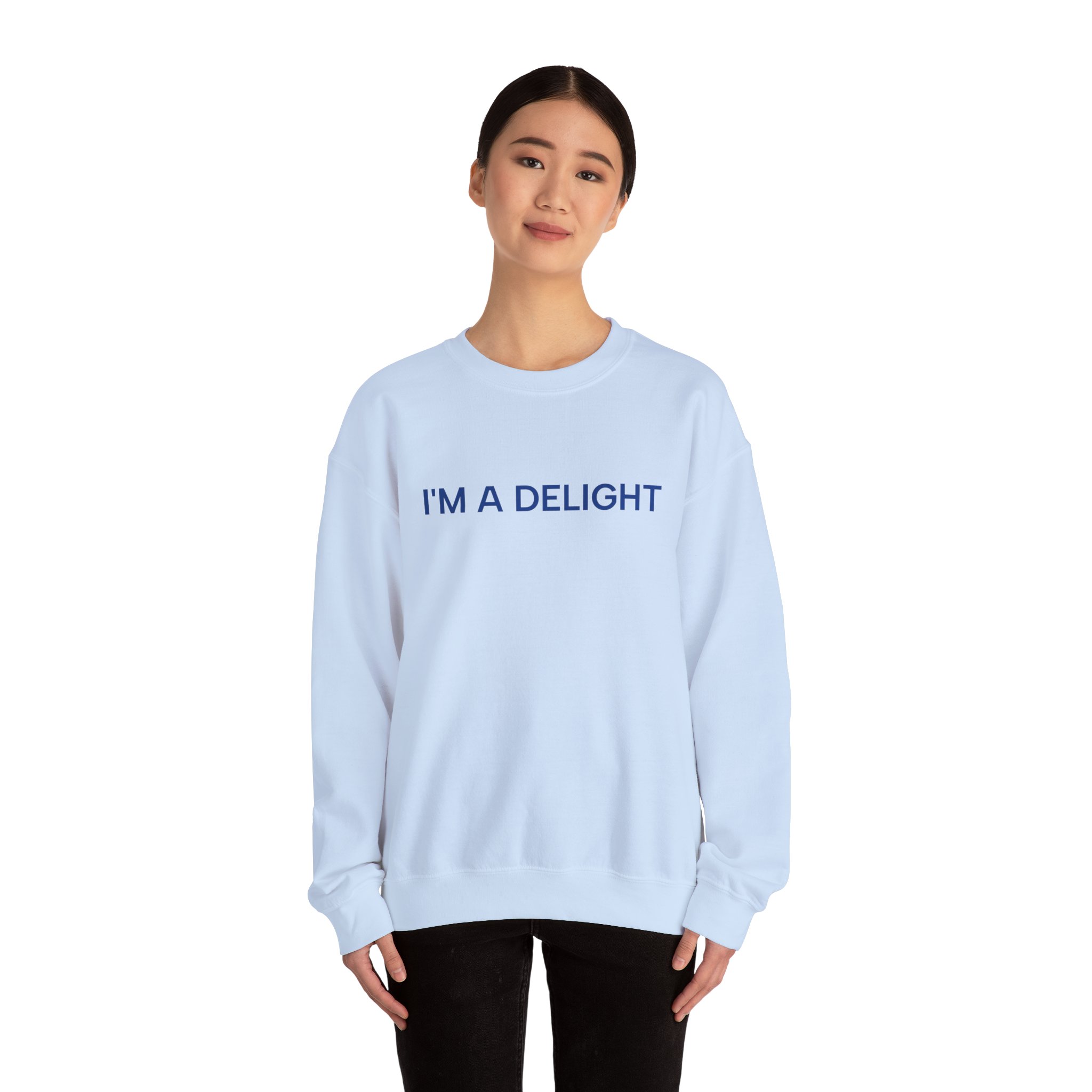 I'm a Delight Sweatshirt, Funny Cozy Graphic Pullover - Image 20