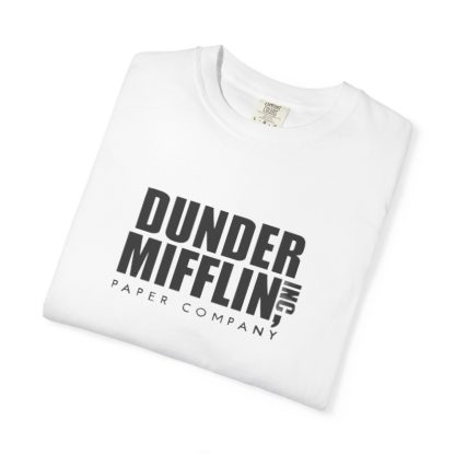 Dunder Mifflin Paper Company,  Unisex Garment-Dyed T-shirt, TV Show Tee, Vintage Plane Top, The Office Gift, Travel Shirt - Image 3