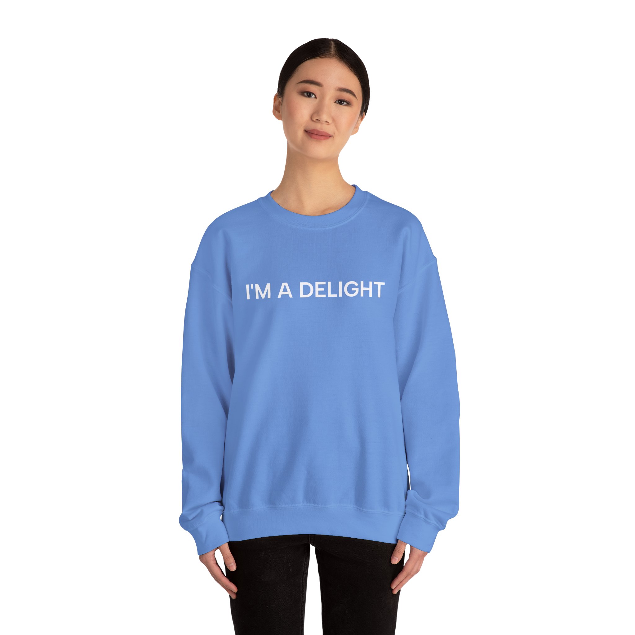 I'm a Delight Sweatshirt, Funny Cozy Graphic Pullover - Image 24