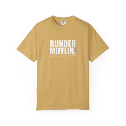 Dunder Mifflin Paper Company,  Unisex Garment-Dyed T-shirt, TV Show Tee, Vintage Plane Top, The Office Gift, Travel Shirt - Image 5