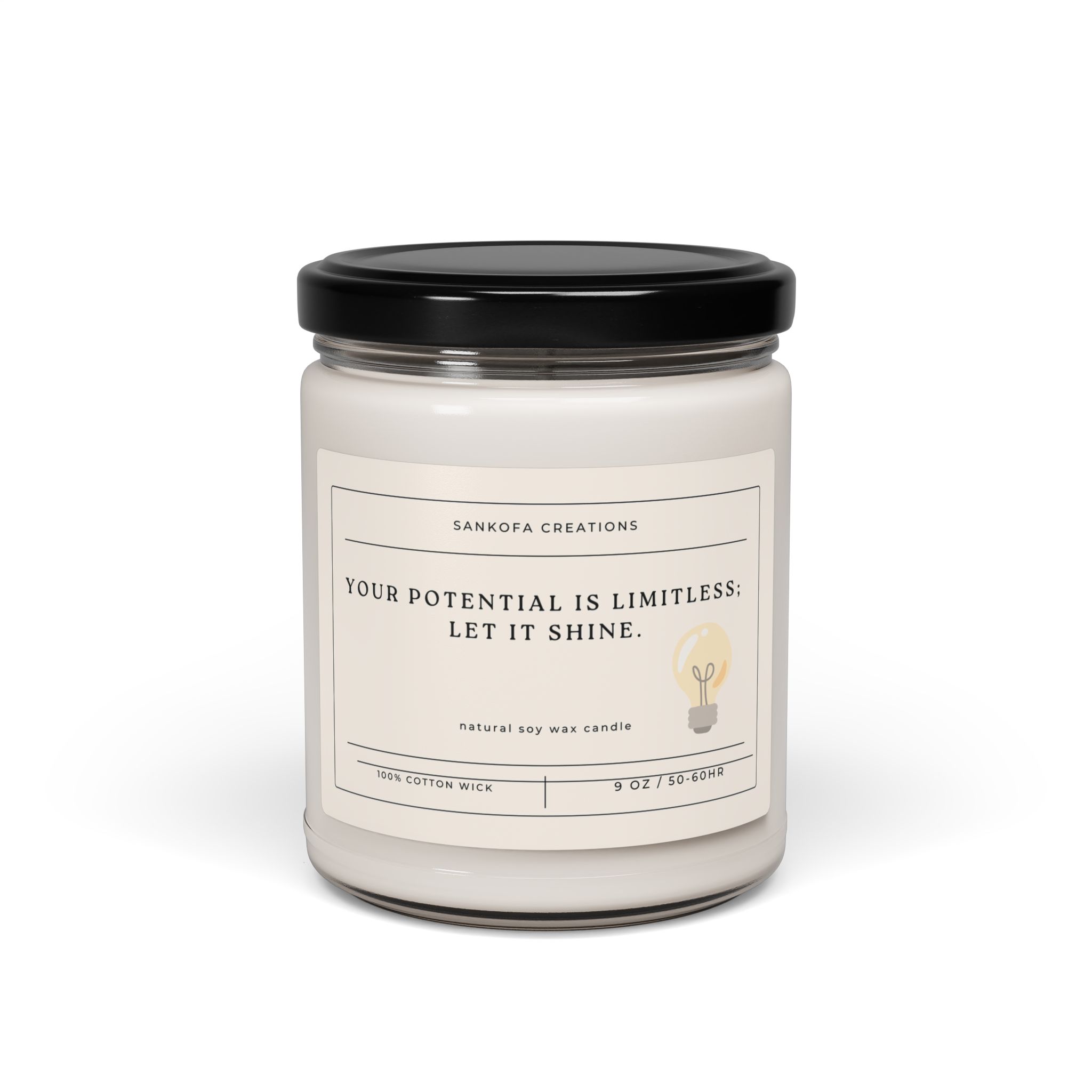 Seize today's opportunities for a brighter tomorrow. Scented Soy Candle, 9oz - Image 5