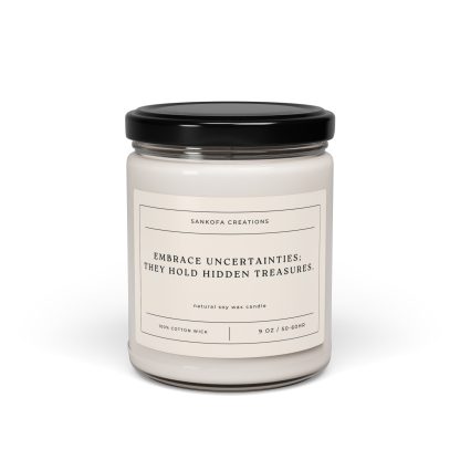 Embrace uncertainties; they hold hidden treasures. Scented Soy Candle, 9oz - Image 13