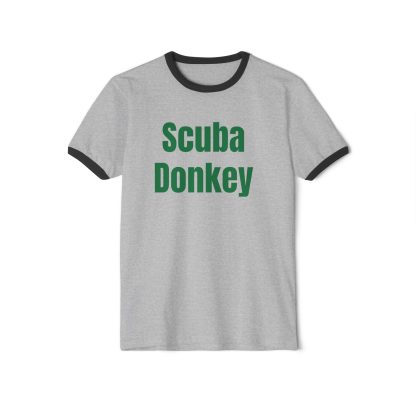 Scuba Donkey. Penny Tee.Unisex Cotton Ringer T-Shirt - Image 2