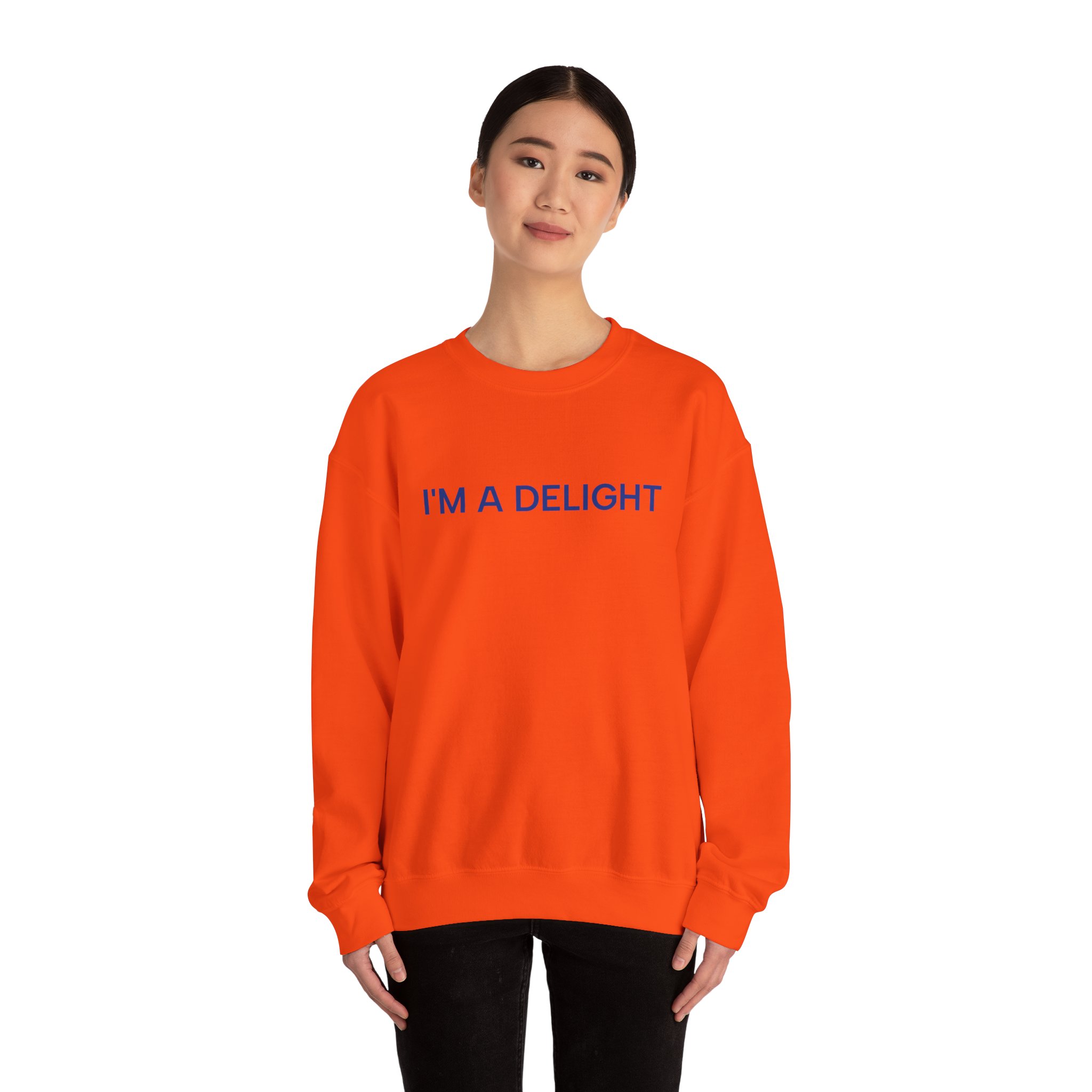 I'm a Delight Sweatshirt, Funny Cozy Graphic Pullover - Image 4