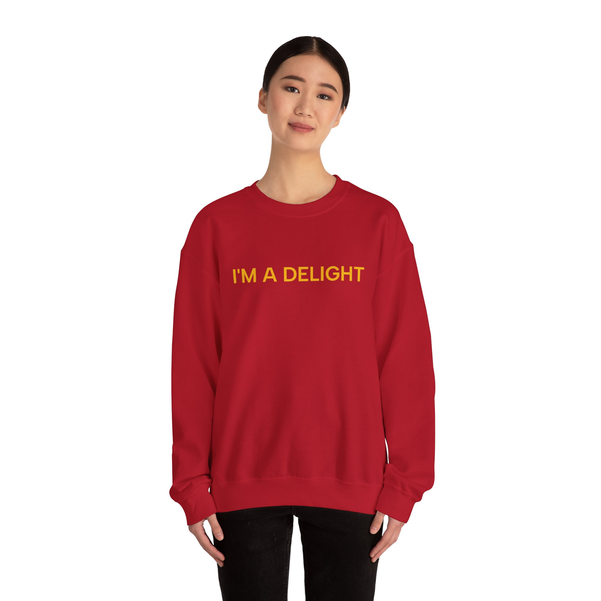 I'm a Delight Sweatshirt, Funny Cozy Graphic Pullover - Image 56