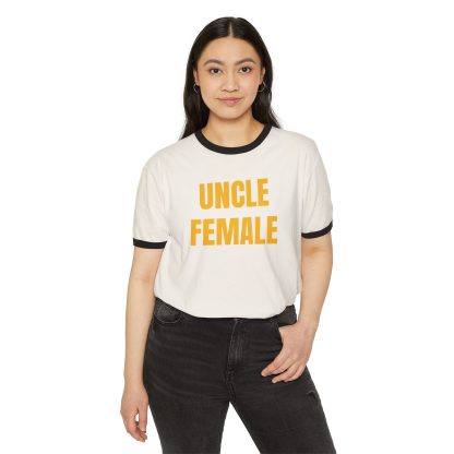 UNCLE FEMALE. Penny Tee.Unisex Cotton Ringer T-Shirt - Image 11