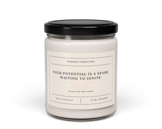 Your potential is a spark waiting to ignite. Scented Soy Candle, 9oz